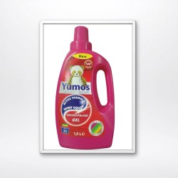 YUMOS LIQUID DETERGENT GEL (for colored clothes) RED 1.5lt.