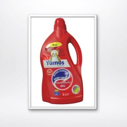 YUMOS LIQUID DETERGENT GEL (for colored clothes) RED 3lt.